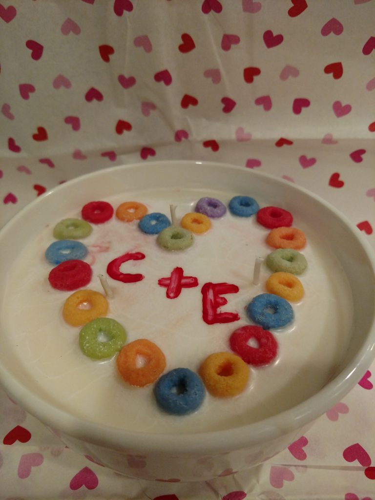 Valentines Cereal Bowl Candle Libby's Country Candles